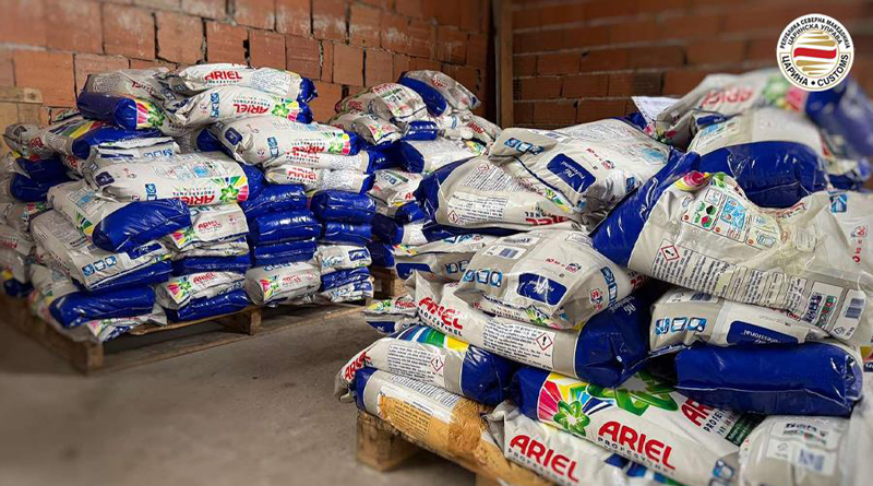 Спречен обид за криумчарење на 2000 кг фалсификат прашак за перење – штетен по здравјето на граѓаните и животната средина